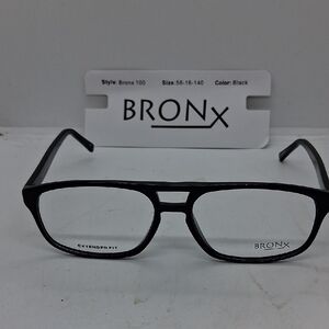 NWT Rxable Mens Bronx100 Black Eyeglass Frames